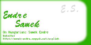 endre samek business card